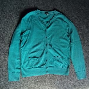 Eddie Bauer Teal Button Cardigan